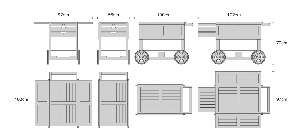 Drinks Trolley, Classic Teak